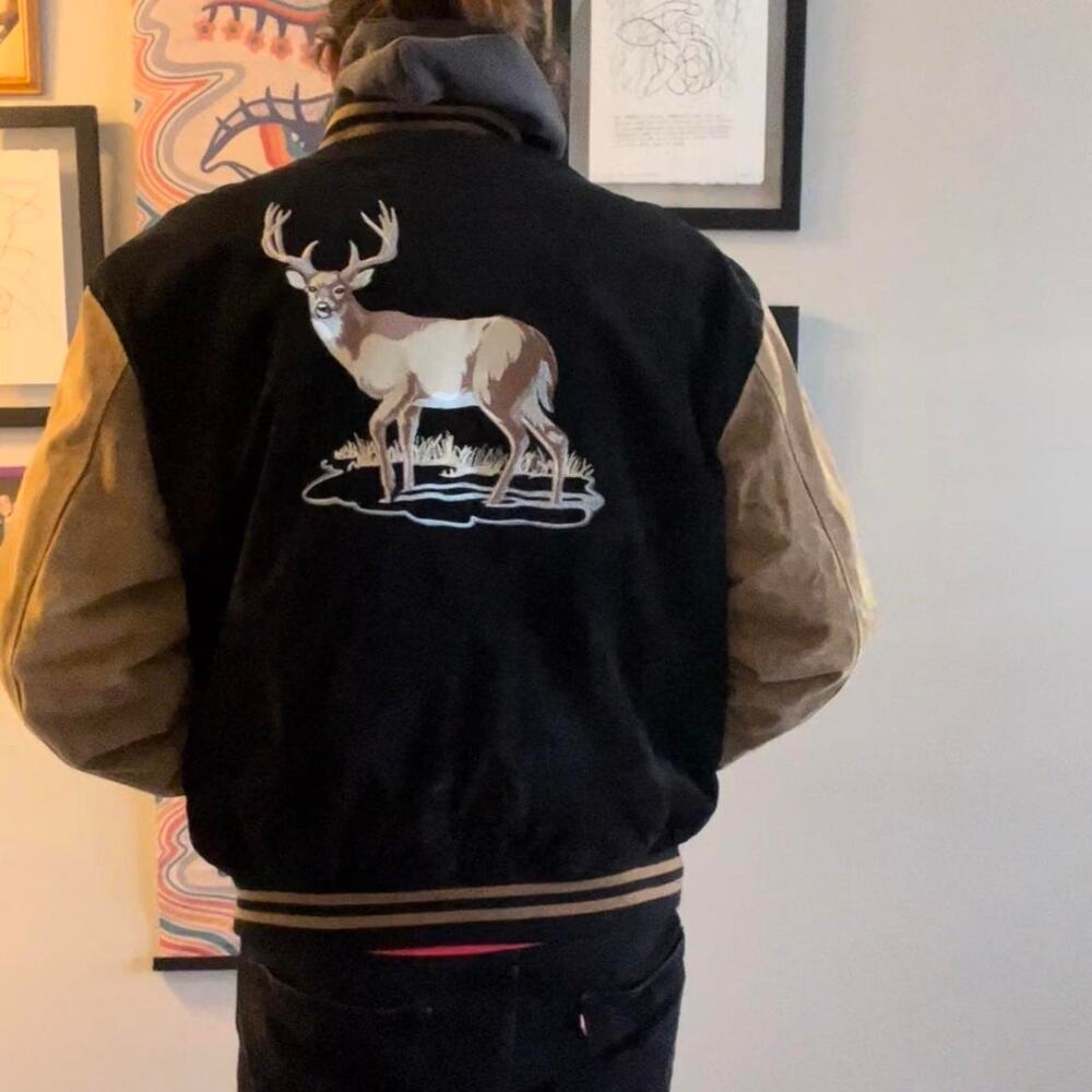 Vintage oversized suede hunting